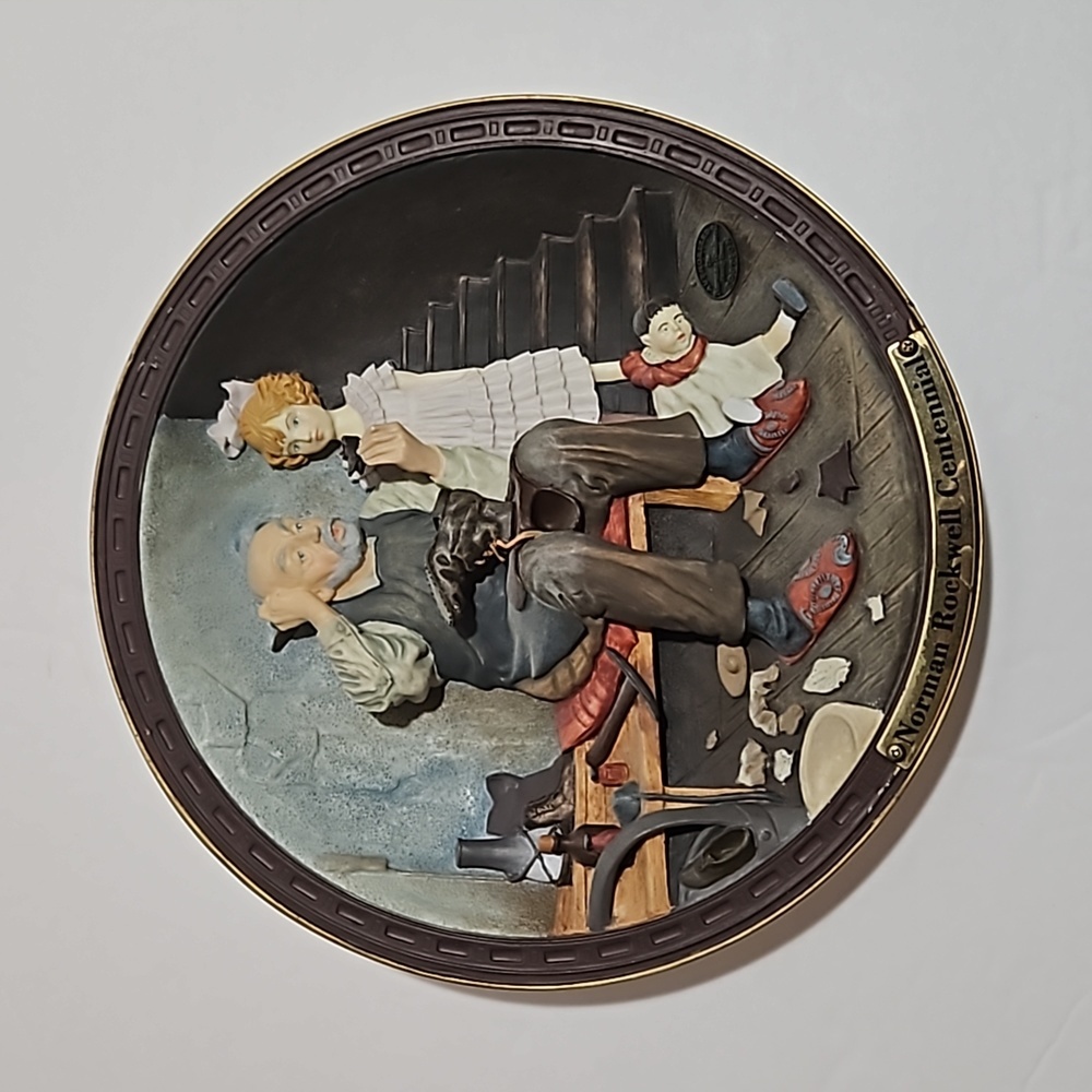 The Norman Rockwell Gallery The Cobbler Plate 2 Norman Rockwell 3D Plate